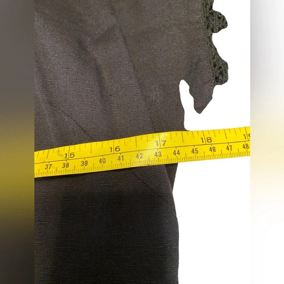 Anthropologie Girls From Savoy Linen Blend Black Dress - Picture 9 of 11